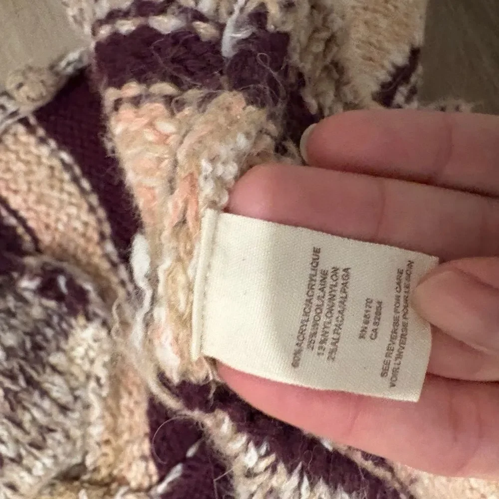 Free People Multicolor Geometric Cardigan